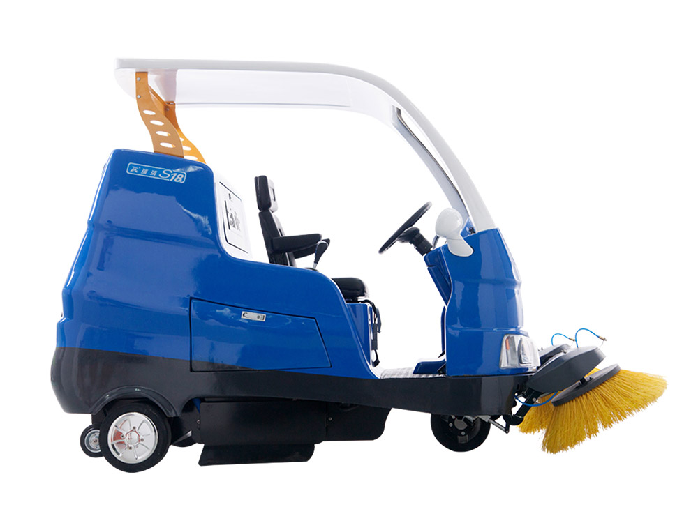電動(dòng)掃地機(jī)清掃效率高，深受多行業(yè)喜愛